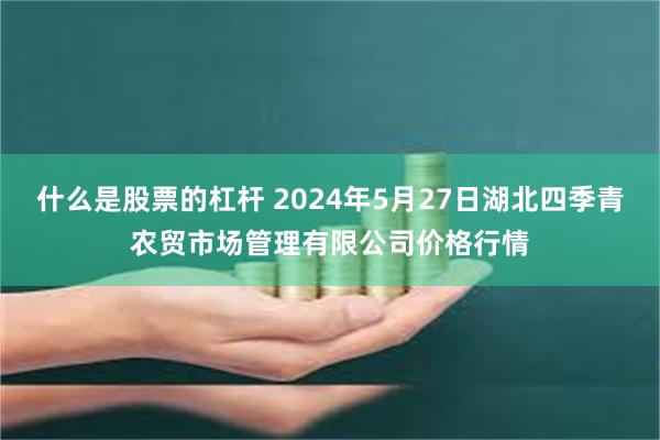 什么是股票的杠杆 2024年5月27日湖北四季青农贸市场管理有限公司价格行情