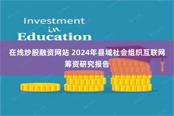 在线炒股融资网站 2024年县域社会组织互联网筹资研究报告